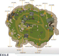 Overhead view of Exile